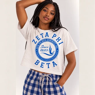 Zeta Phi Beta Seal Boxy Tee – Classic Sorority Graphic T-Shirt