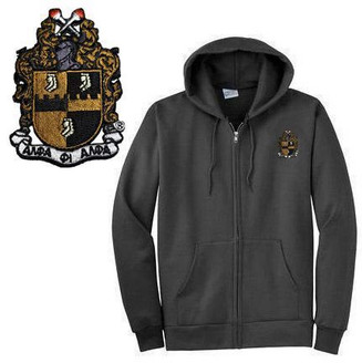 DISCOUNT-Alpha Phi Alpha Emblem Full Zippered Hoodie