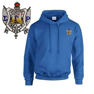  DISCOUNT-Sigma Gamma Rho Crest - Shield Emblem Hooded Sweatshirt 