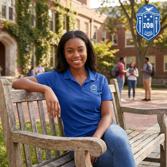 DISCOUNT-Zeta Phi Beta Crest  Polo