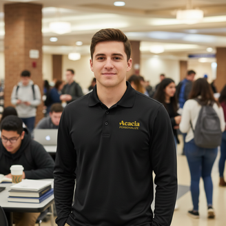 ACACIA-World Famous Long Sleeve Dry Fit Polo