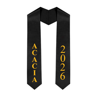 ACACIA Greek Lettered Graduation Sash Stole With Year - Best Value