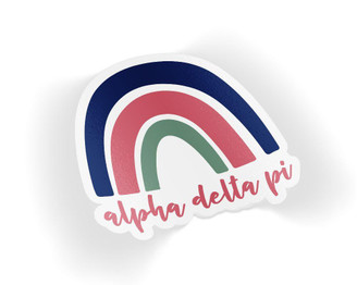 Greekgear Alpha Delta Pi Rainbow Sticker 
