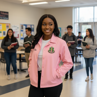 Alpha Kappa Alpha Line Jacket - AKA Crest Line Jacket
