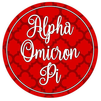  Alpha Omicron Pi Bumper Stickers 4" Round 
