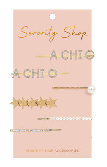 Alpha Chi Omega Hair Clips