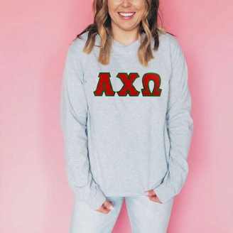 DISCOUNT Alpha Chi Omega Lettered Long Sleeve Tee