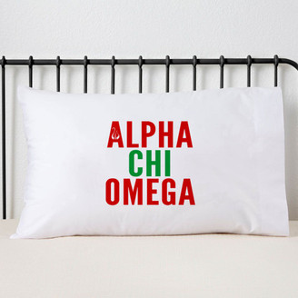 Alpha Chi Omega Name Stack Pillow Cover