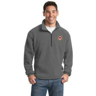 DISCOUNT-Alpha Chi Rho Crest - Shield Emblem 1/4 Zip Pullover