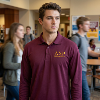 Alpha Chi Rho-World Famous Long Sleeve Dry Fit Polo