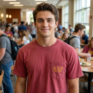 Alpha Chi Rho Greek Letter Comfort Colors Pocket Tee