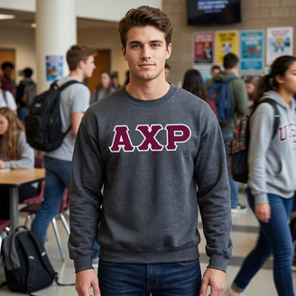Alpha Chi Rho Lettered Crewneck Sweatshirt