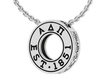  Alpha Delta Pi Circle Established Charm Necklace - ON SALE! 