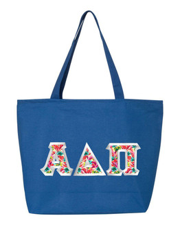  Alpha Delta Pi Custom Satin Stitch Tote Bag 