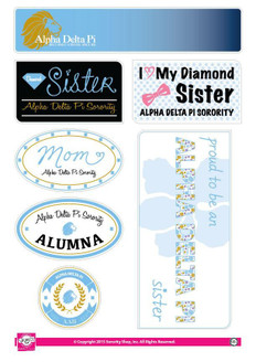 Alpha Delta Pi Family Sticker Sheet