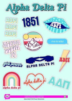 Sorority Shop Alpha Delta Pi Girl Power Stickers 