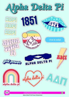 Alpha Delta Pi Girl Power Stickers