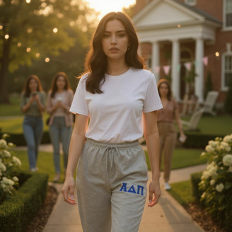 Alpha Delta Pi Lettered Thigh Sweatpants