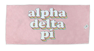 Sorority Shop Alpha Delta Pi Plush Retro Beach Towel 