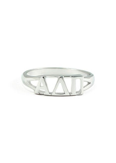 TCS Alpha Delta Pi Sterling Silver Letter Ring 
