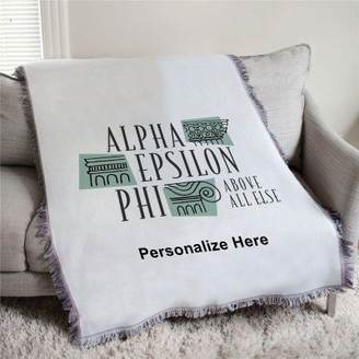  Alpha Epsilon Phi Above All Else Afghan Blanket Throw 