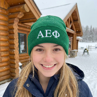 Alpha Epsilon Phi Greek Letter Knit Cap