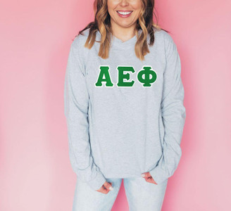  DISCOUNT Alpha Epsilon Phi Lettered Long Sleeve Tee 
