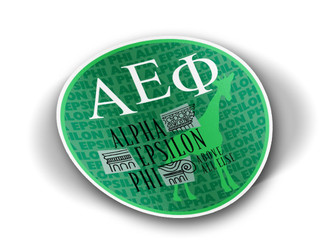 Alpha Epsilon Phi Mascot Round Decals