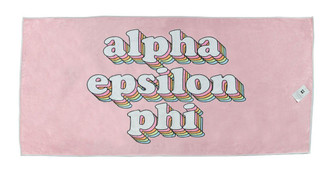 Sorority Shop Alpha Epsilon Phi Plush Retro Beach Towel 