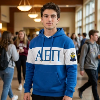 Alpha Epsilon Pi Ivy League Hoodie W Crest On Left Sleeve