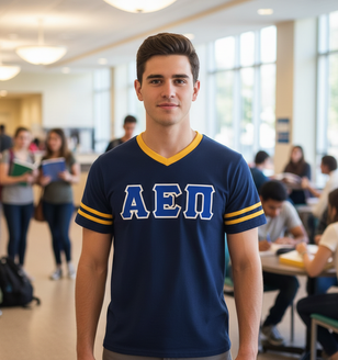DISCOUNT-Alpha Epsilon Pi Jersey With Greek Applique Letters