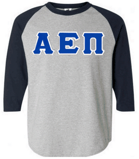  DISCOUNT- Alpha Epsilon Pi Lettered Raglan T-Shirt 
