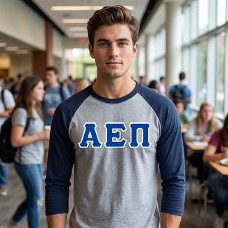 DISCOUNT- Alpha Epsilon Pi Lettered Raglan T-Shirt