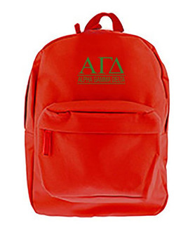 Alpha Gamma Delta Custom Text Backpack