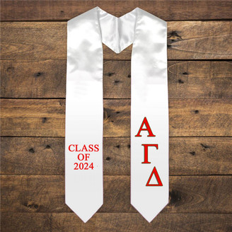 Alpha Gamma Delta Extra Fancy Classic Greek Graduation Stole