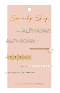 Alpha Gamma Delta Hair Clips