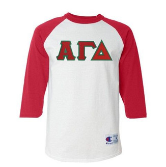 DISCOUNT-Alpha Gamma Delta Lettered Raglan Shirt