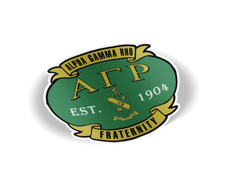  Alpha Gamma Rho Banner Crest - Shield Decal 