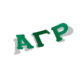  Alpha Gamma Rho Big Greek Letter Window Sticker Decal 