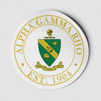  Alpha Gamma Rho Circle Crest - Shield Decal 