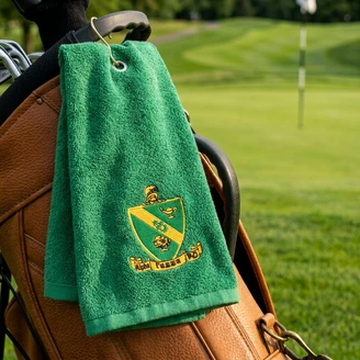 DISCOUNT-Alpha Gamma Rho Crest - Shield Golf Towel