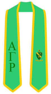  DISCOUNT-Alpha Gamma Rho Greek 2 Tone Lettered Graduation Sash Stole 