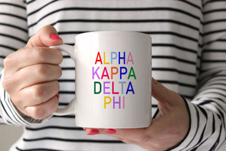 Alpha Kapa Delta Phi Rainbow Coffee Mug