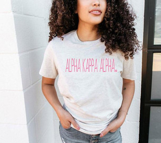  Alpha Kappa Alpha Simple Text Tee 