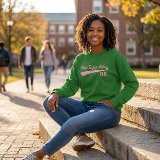 Alpha Kappa Alpha Tail Crewneck Sweatshirt