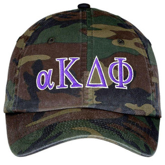  alpha Kappa Delta Phi Lettered Camouflage Hat 