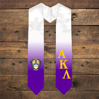  Alpha Kappa Lambda Extra Fancy Diagonal Greek Graduation Stole W Crest 