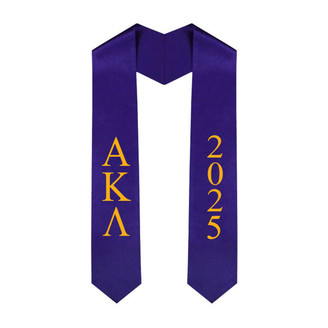  Alpha Kappa Lambda Greek Lettered Graduation Sash Stole With Year - Best Value 