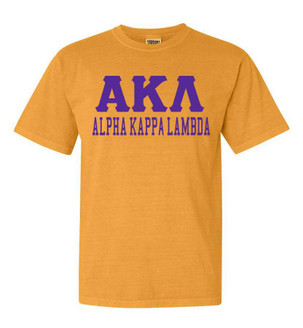  Alpha Kappa Lambda Greek Custom Comfort Colors Heavyweight T-Shirt 