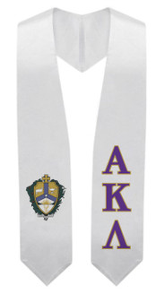 Alpha Kappa Lambda Super Crest - Shield Graduation Stole